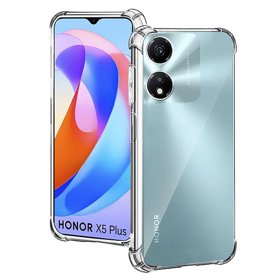 Techsuit - Ütésálló átlátszó szilikon - Honor X5 Plus - átlátszó