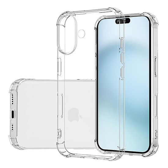 Techsuit - Ütésálló átlátszó szilikon - iPhone 16 Plus - átlátszó