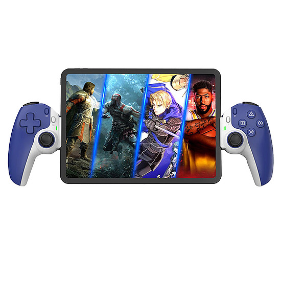 Techsuit - Vezeték nélküli kontroller (BSP-D9) - Gamepad táblagépekhez, telefonokhoz, Nintendo Switch/PS3/PS4, Bluetooth V5.2, 400 mAh - kék