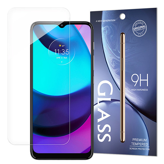 Tempered Glass 9H képernyővédő fólia Motorola Moto E20-hoz (csomagolás - boríték)