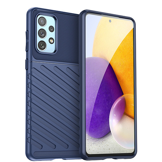 Thunder Case rugalmas páncélozott borítás Samsung Galaxy A73 kék készülékhez