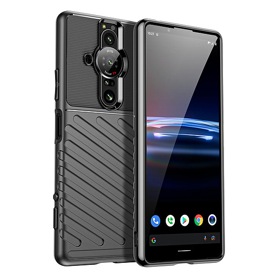 Thunder Case rugalmas páncélozott borítás Sony Xperia Pro-I fekete