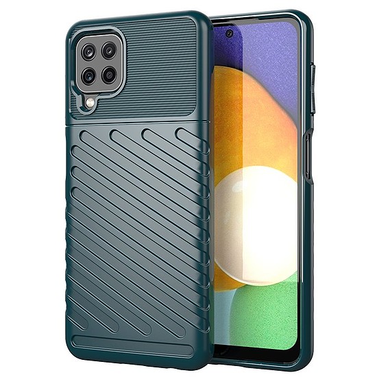 Thunder Case Rugalmas, strapabíró burkolatú TPU tok Samsung Galaxy A22 4G zöldhöz