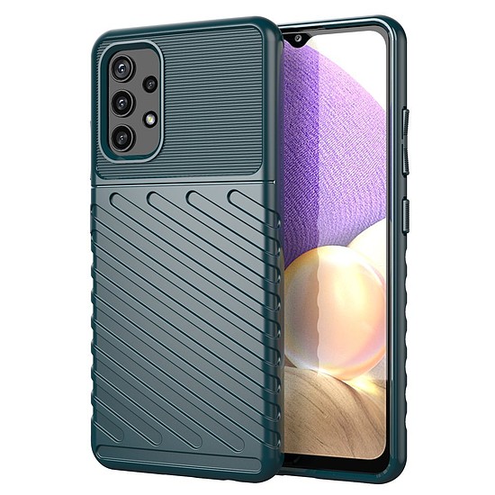 Thunder Case Rugalmas, strapabíró burkolatú TPU tok Samsung Galaxy A72 4G zöldhöz