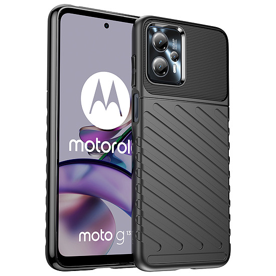 Thunder Case tok Motorola Moto G13 szilikon páncéltokhoz fekete