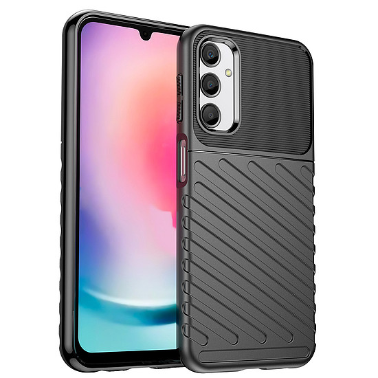 Thunder Case tok Samsung Galaxy A24 4G szilikon páncéltokhoz fekete