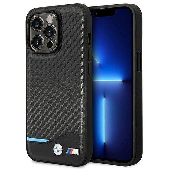 Tok BMW BMHCP14L22NBCK iPhone 14 Pro 6.1" fekete / fekete bőr Carbon