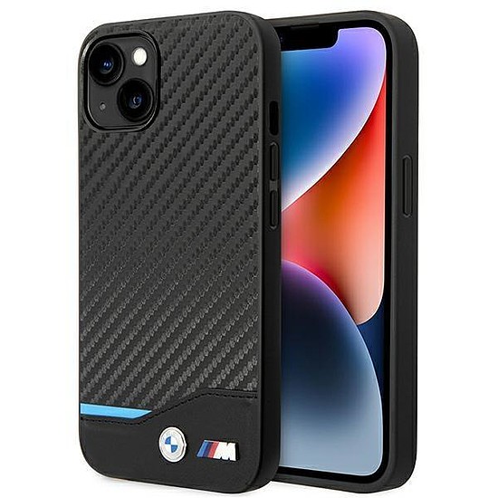 Tok BMW BMHCP14S22NBCK iPhone 14 6.1" fekete / fekete bőr Carbon