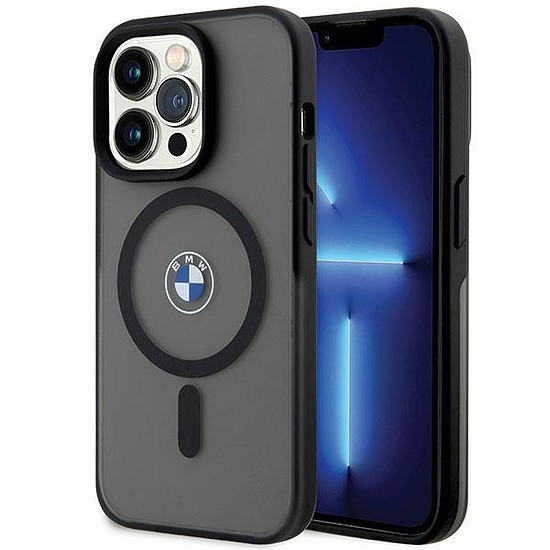 Tok BMW BMHMP14LDSLK iPhone 14 Pro 6.1" fekete/fekete keménytok Signature MagSafe