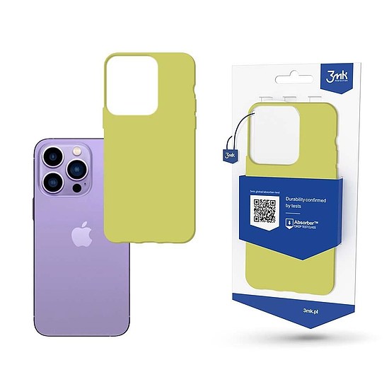 Tok iPhone 14 Pro Max készülékhez a 3mk Matt Case sorozatból - lime zöld