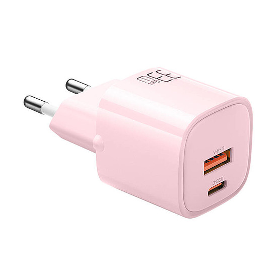 Töltő GaN 33W Mcdodo CH-0156 USB-C, USB-A rózsaszín