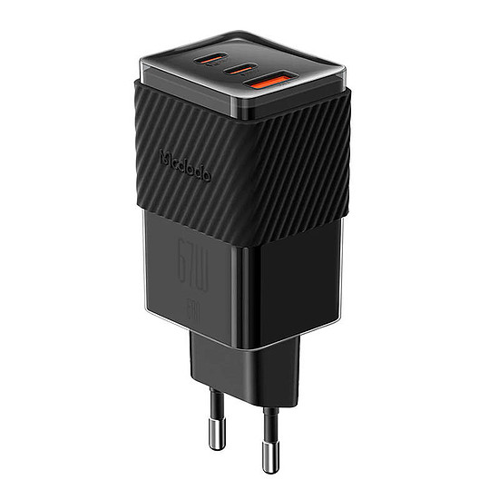 Töltő GaN 65W Mcdodo CH-1501, 2x USB-C, USB-A, fekete (CH-1501)