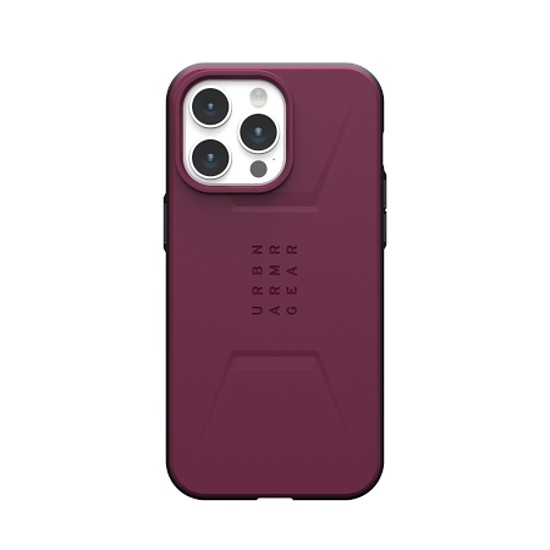 UAG Civilian Magsafe - védőtok iPhone 15 Pro Max (bordeaux) készülékhez