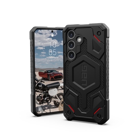 UAG Monarch Pro tok Samsung Galaxy S24-hez mágneses modullal - fekete kevlár