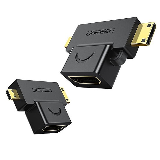 UGREEN 20144 mini/mikro HDMI-HDMI adapter, fekete (20144)