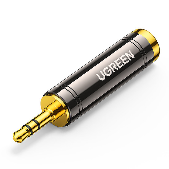 Ugreen adapter 3,5 mm-es audioadapter (dugasz) 6,35 mm-es mini jack csatlakozóhoz (aljzat) szürke (AV168)