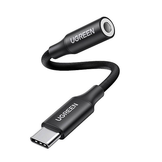 UGREEN AV161 USB-C audioadapter 3,5 mm-es mini jack csatlakozóhoz, fekete (50631)