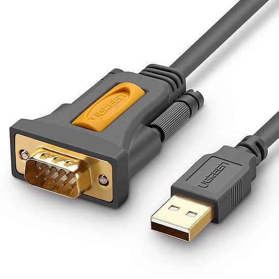 UGREEN CR104 USB-RS-232 kábel, 1,5 m, fekete (20211)