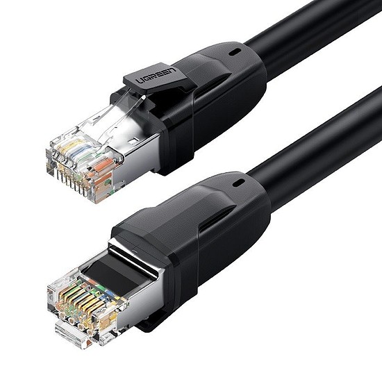 UGREEN Ethernet RJ45 hálózati kábel, Cat.8, S / FTP, 1 m, fekete (70327)