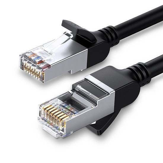 UGREEN hálózati kábel fém csatlakozókkal, Ethernet RJ45, Cat.6, UTP, 10m fekete (50196)