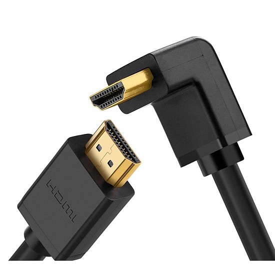 UGREEN HD103 HDMI - HDMI kábel, 90 fok) 4K, 1m, fekete (10172)