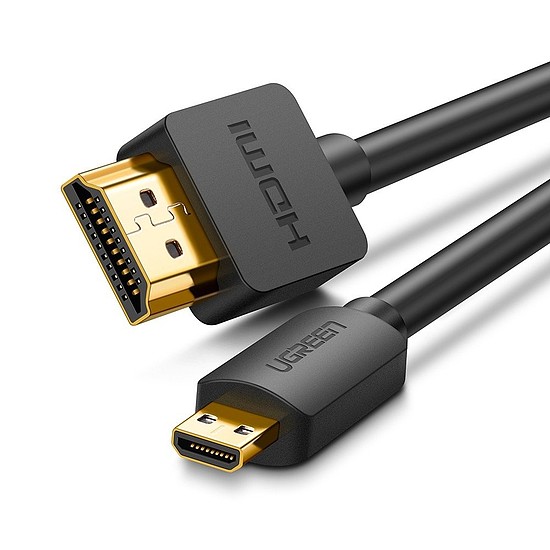 UGREEN HD127 Micro HDMI - HDMI 4K 3D kábel 3m, fekete (30104)