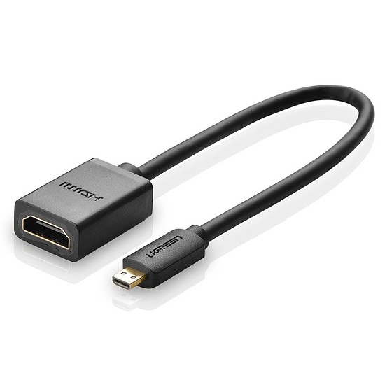 Ugreen kábel adapter HDMI kábel adapter - micro HDMI 19 tűs 20 cm fekete (20134)