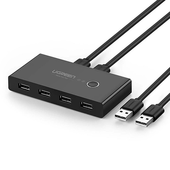 UGREEN KVM USB kapcsoló 2x4 USB 2.0, fekete (30767)