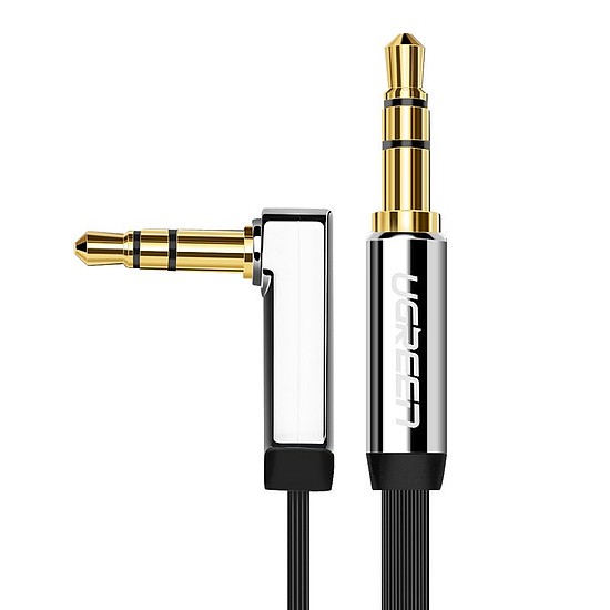 Ugreen lapos kábel audio kábel AUX 3,5 mm mini jack 1 m ezüst (10597)