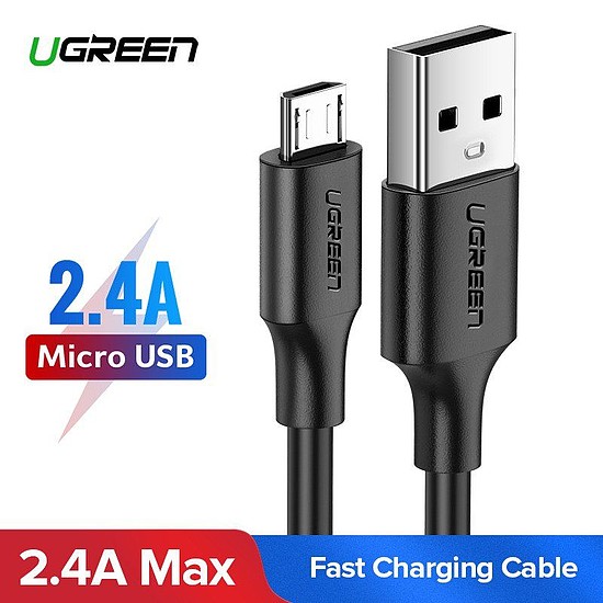 UGREEN micro USB Cable QC 3.0 2.4A 1.5m, Black (60137)