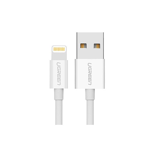 UGREEN Nickel plated Lightning Cable MFi 1m, white (20728)