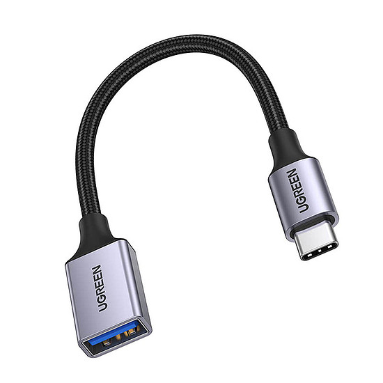 Ugreen OTG adapterkábel USB-C (dugasz) - USB-A (aljzat) 5Gb/s 0,15m fekete (US378)