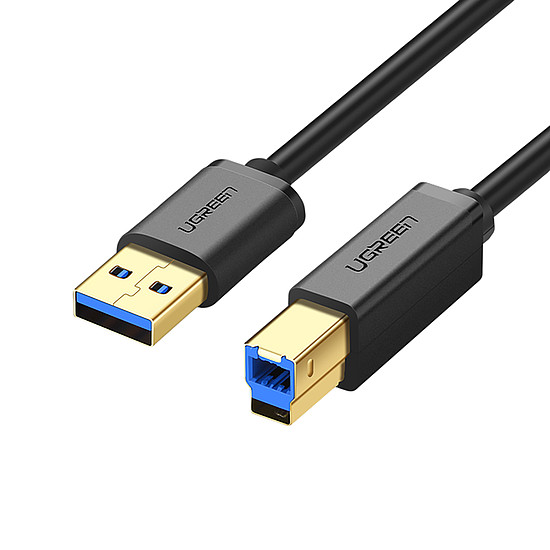 Ugreen US210 30753 nyomtatókábel USB-A 3.0 / USB-B 5Gbps 1m - fekete