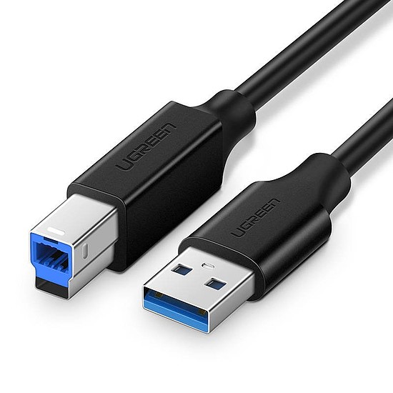 UGREEN US210 USB 3.0 AB kábel nyomtatóhoz, 2m, fekete (10372)