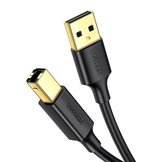 Ugreen USB Type B nyomtatókábel (dugasz) - USB 2.0 (dugasz) 480 Mbps 1 m fekete (US135 20846)