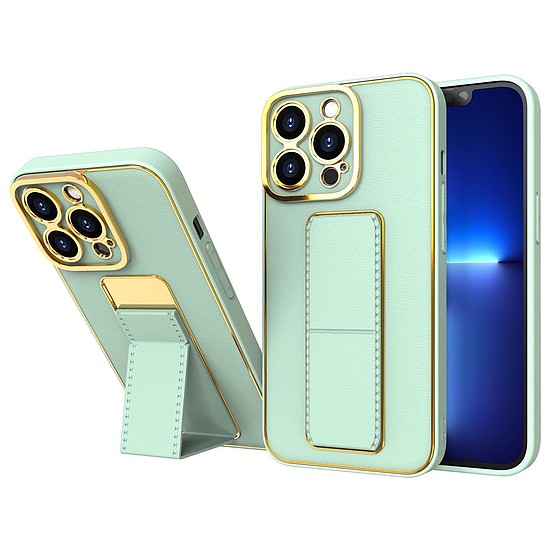 Új Kickstand Case tok Samsung Galaxy A13 készülékhez zöld állvánnyal