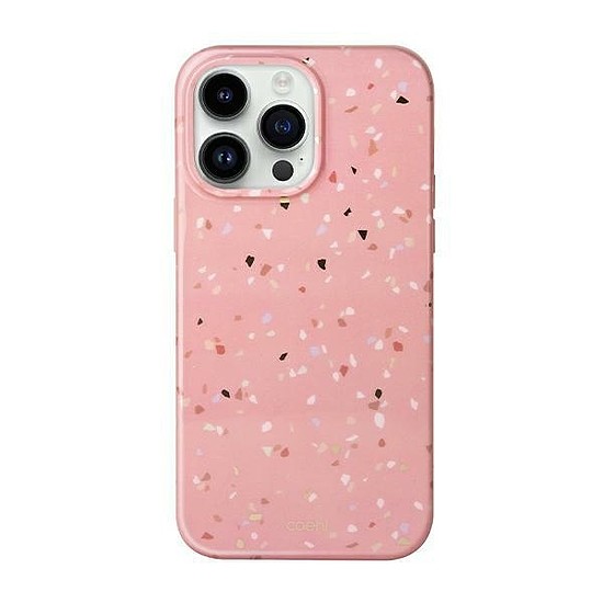 Uniq Coehl Terrazzo tok iPhone 14 Pro Max telefonhoz - rózsaszín