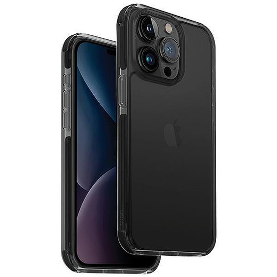 Uniq Combat iPhone 15 Pro 6.1 hüvelykes tok, fekete/karbonfekete