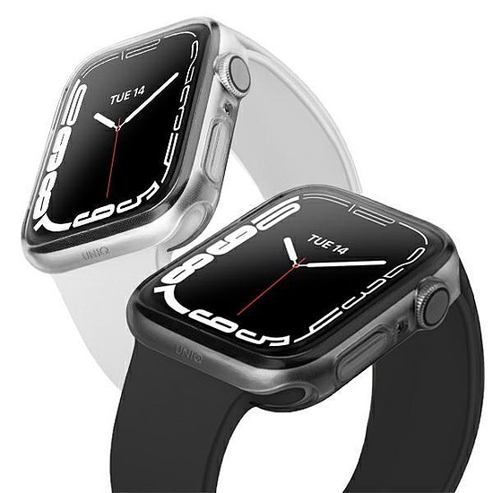 UNIQ Glase Apple Watch Series 7/8 45 mm-es. Dual Pack tiszta-füst/tiszta-füst