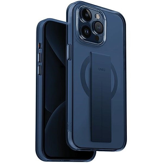 Uniq Heldro Mag Magclick töltőtok iPhone 15 Pro Max-hoz - kék