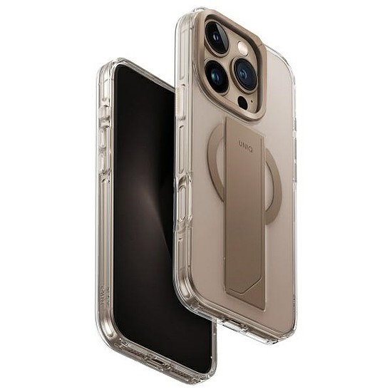 Uniq Heldro Max Magclick töltő iPhone 16 Pro tok - arany