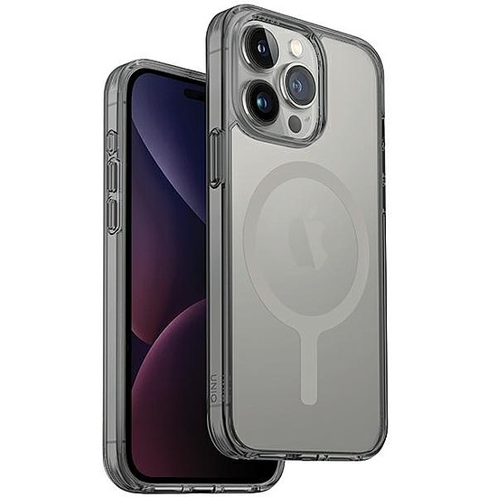 Uniq LifePro Xtreme Magclick töltőtok iPhone 15 Pro Max-hoz - szürke