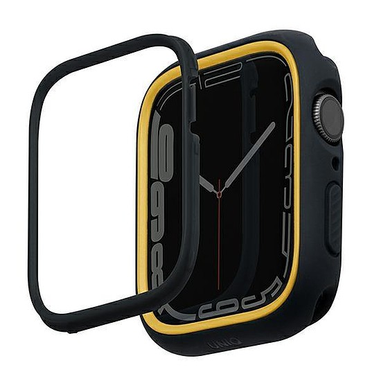 Uniq Moduo tok Apple Watchhoz 4/5/6/7/8/9/SE/SE2 40/41mm fekete-mustár/éjféli-mustár