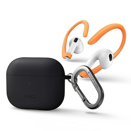 UNIQ tok Nexo AirPods 3 generáció + fülakasztók szilikon szürke/szürke