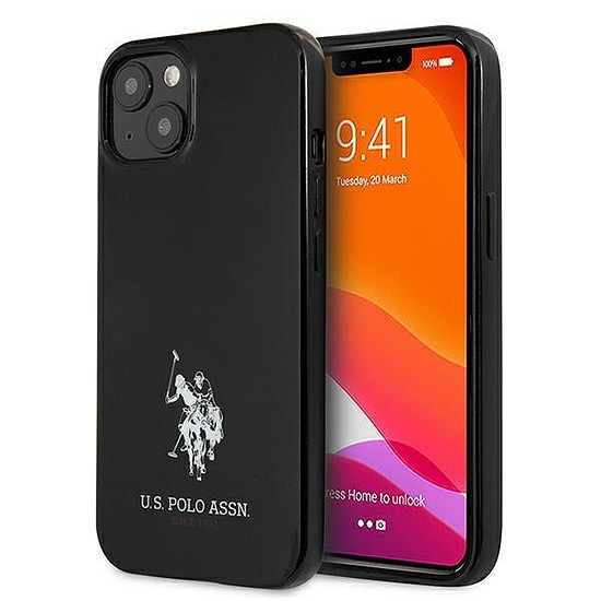 US Polo USHCP13MUMHK iPhone 13 6.1" fekete/fekete keménytokos Horses logó