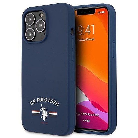 US Polo USHCP13XSFGV iPhone 13 Pro Max 6,7" sötétkék/sötétkék szilikon kollekció