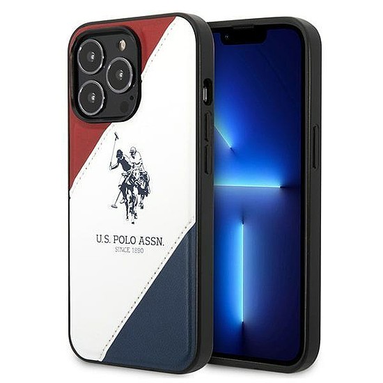 US Polo USHCP14XPSO3 iPhone 14 Pro Max 6.7" fehér/fehér háromszínű dombornyomott