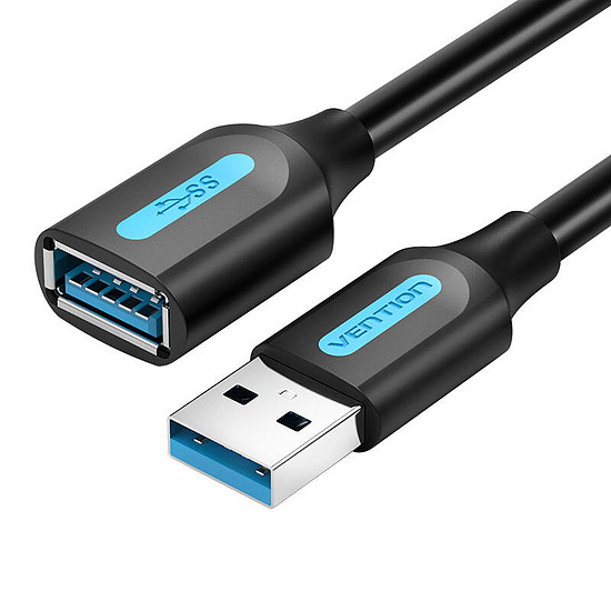 USB 3.0 apa-alj hosszabbító kábel Vention CBHBF 1 m fekete PVC