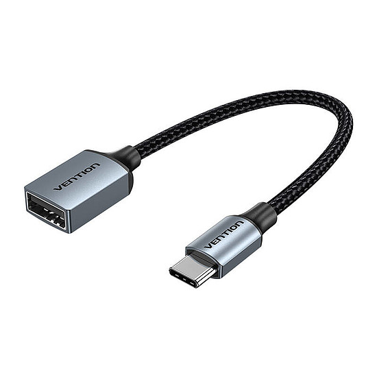 USB-C 2.0 dugó - USB-A csatlakozó OTG kábel Vention CCWHB 0,15 m, szürke