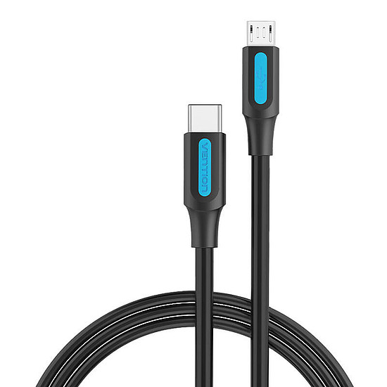 USB-C 2.0 - Micro-B 2A kábel, 1 m Vention COVBF fekete